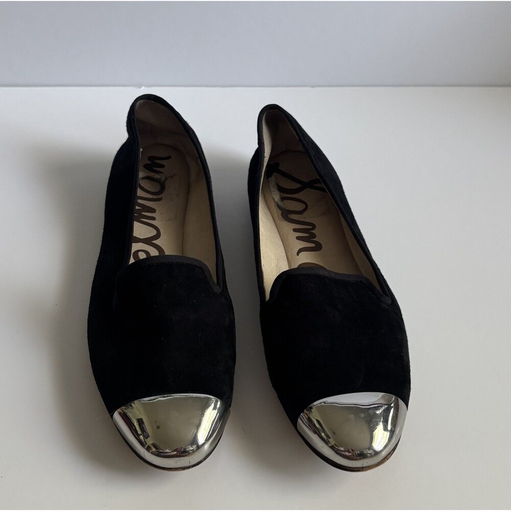 Sam Edelman Ballet Black Suede Round Toe Flats Size 7.5 Women's